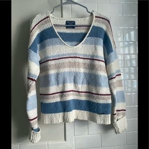 Abercrombie & Fitch Slouchy Striped Multicolor Sweater, Size S.  Good condition